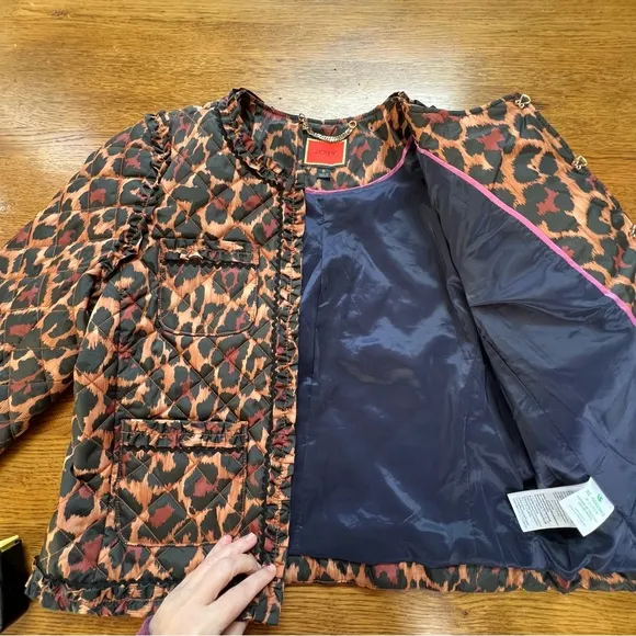 ⭐️ J. Crew Leopard Print Quilted Cropped Lady Jacket with PrimaLoft Size 6