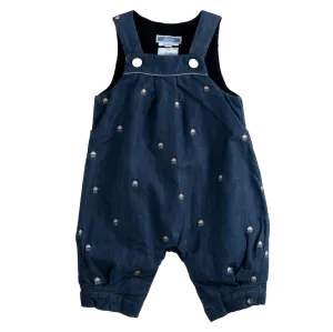 [0-1m] Jacadi Navy Padded Baby Overalls