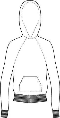 0501 KARINA Raglan sleeved hoodie sewing pattern