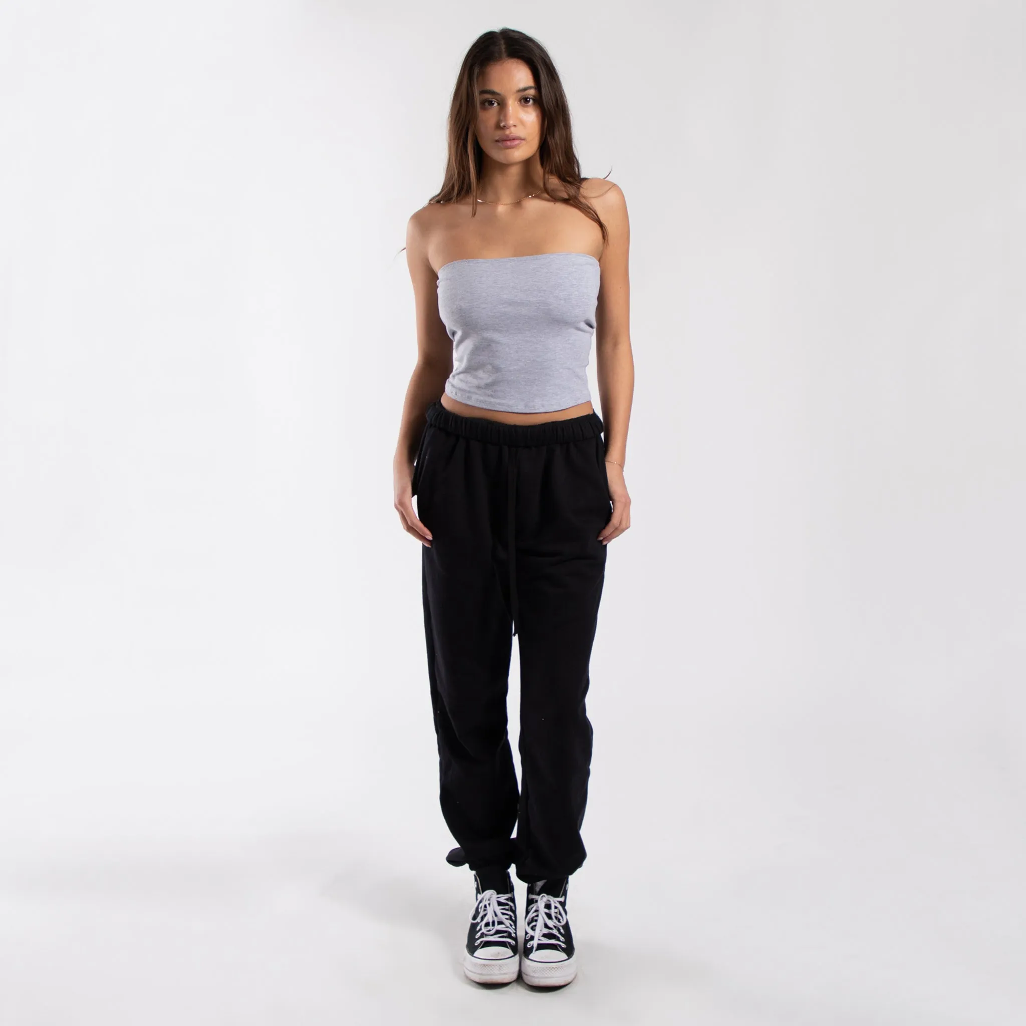 0893 - Women's Cropped Strapless Tube Top