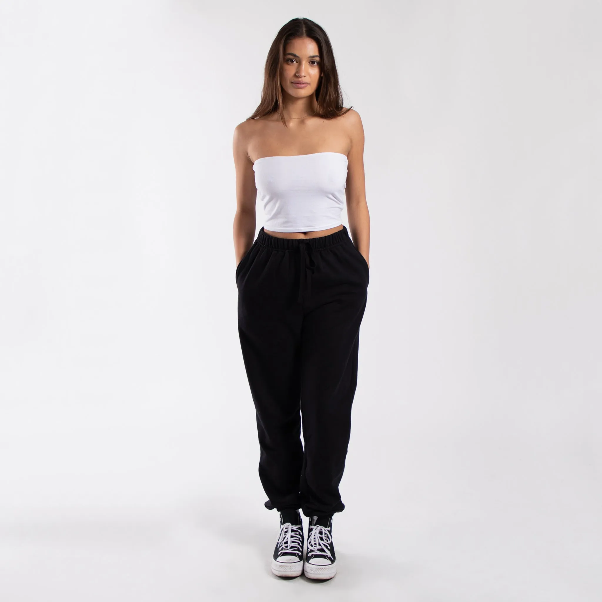 0893 - Women's Cropped Strapless Tube Top