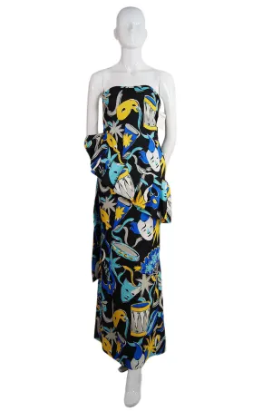 1970s YSL Tagged, Unworn Silk Gown