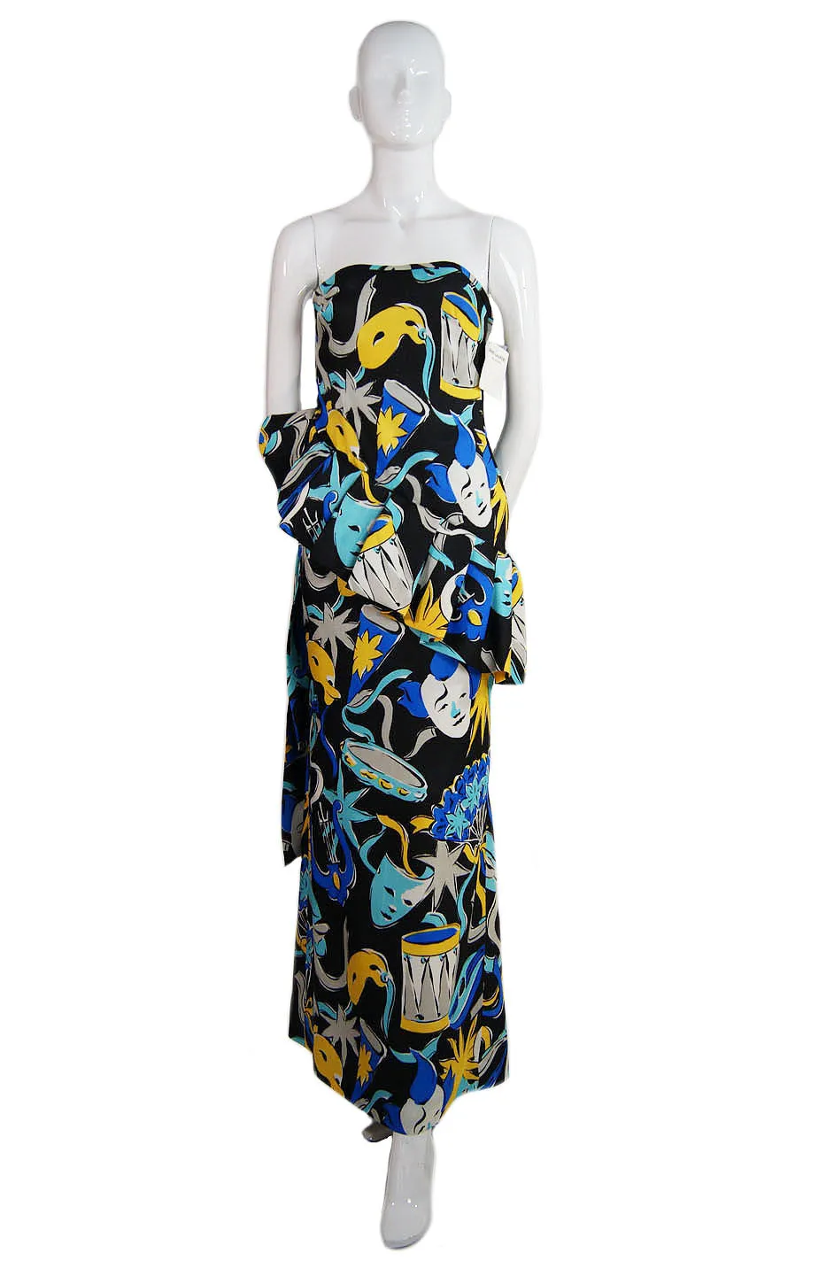 1970s YSL Tagged, Unworn Silk Gown