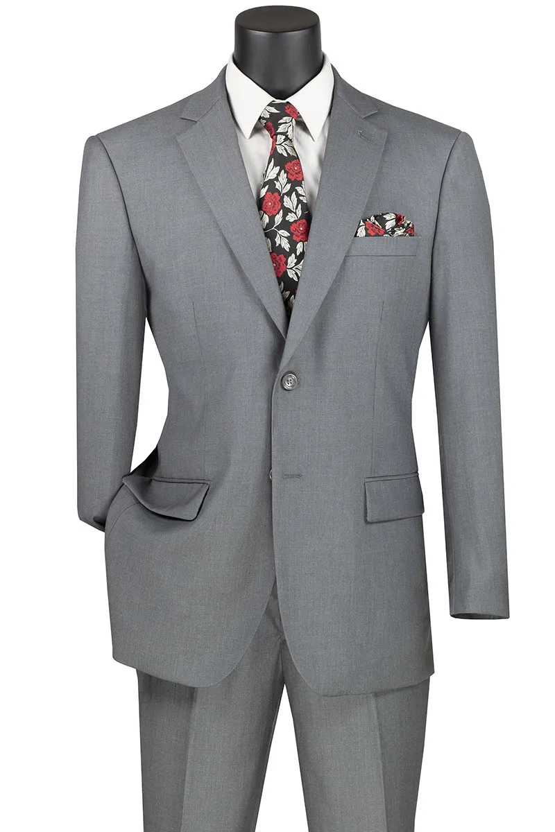 2 Piece Suit with 2″ Adjustable Waist Band (Medium Gray) F-2C900