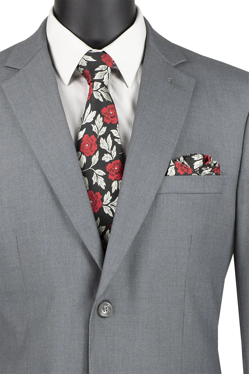 2 Piece Suit with 2″ Adjustable Waist Band (Medium Gray) F-2C900