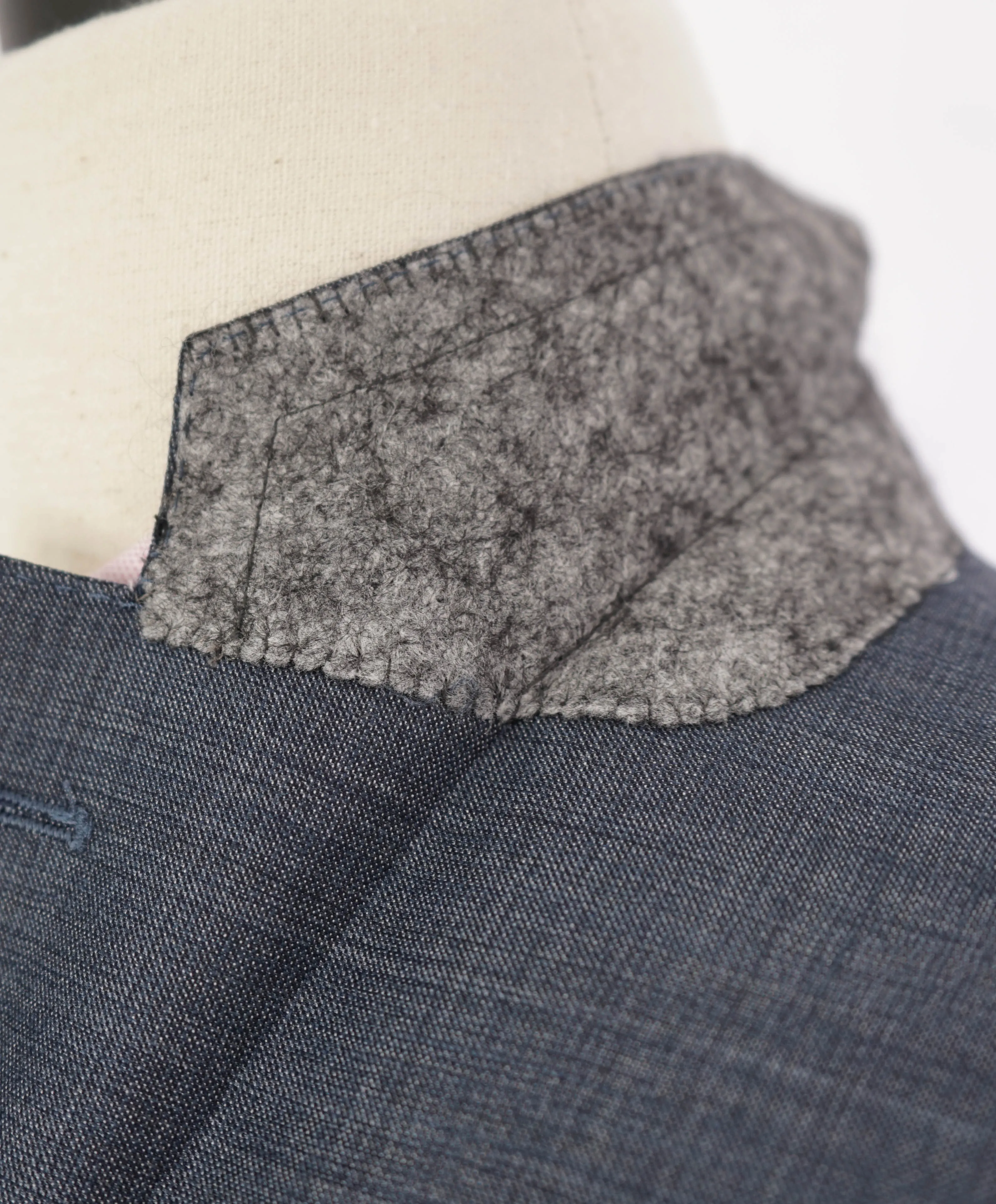 $2,000 CANALI - Blue & Gray ABSTRACT CHECK Suit - 40R 35W