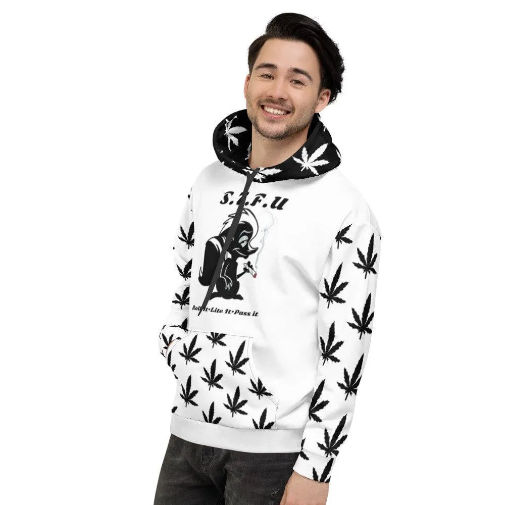 420 Skunk Hoodie -White