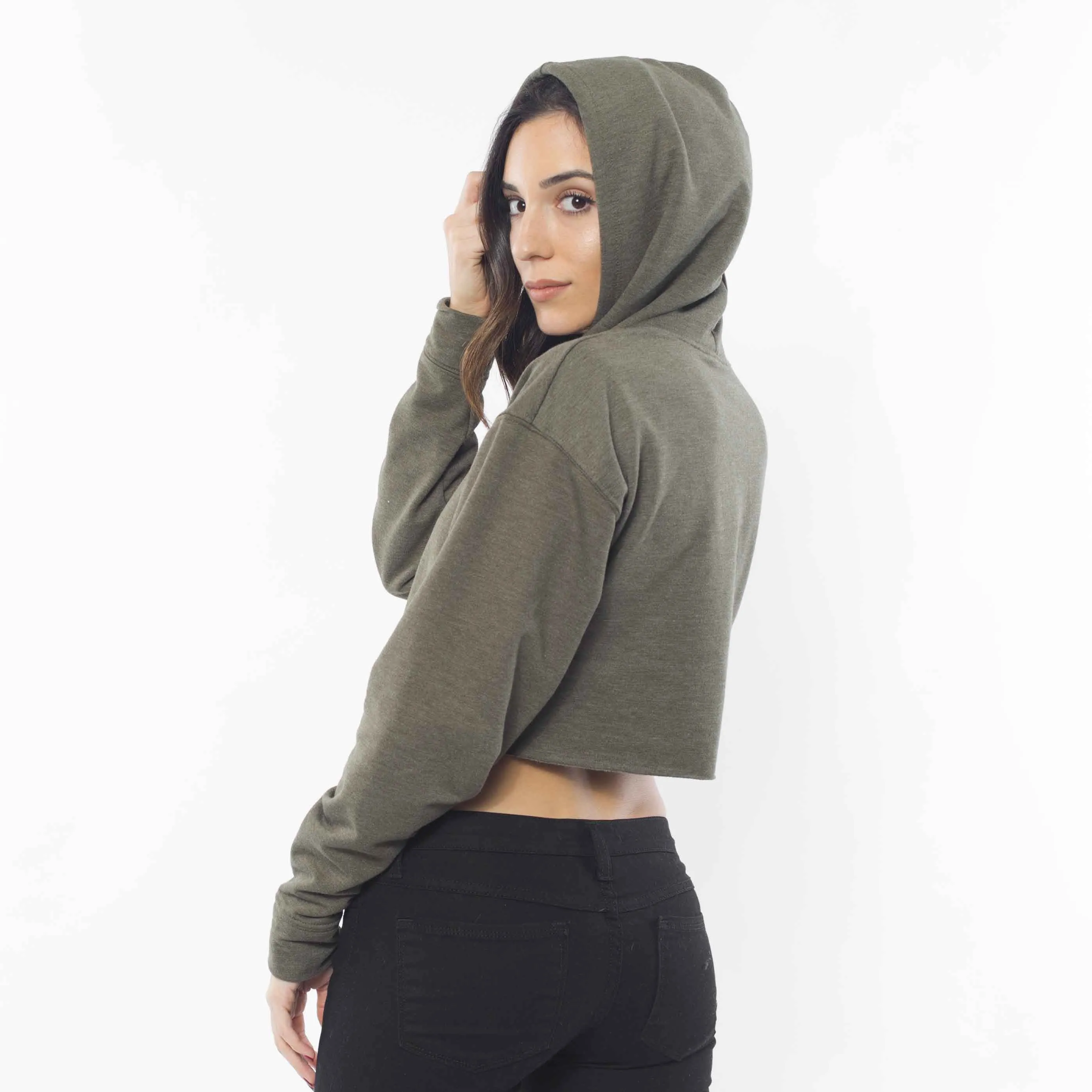 6036 - Women's Cropped Fleece Hoodie