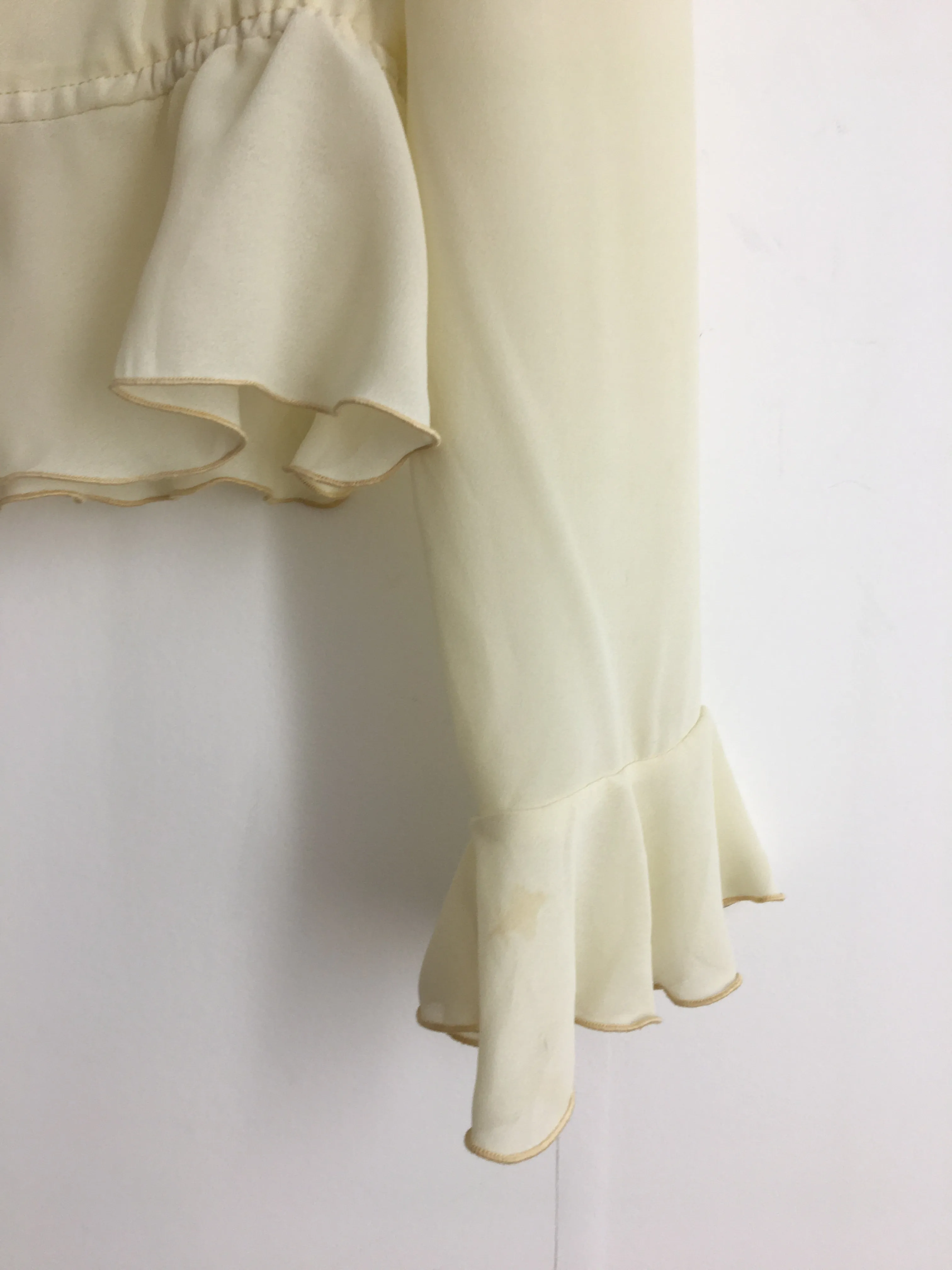 70's SHEER BOLERO WITH LILAC TIE SZ S