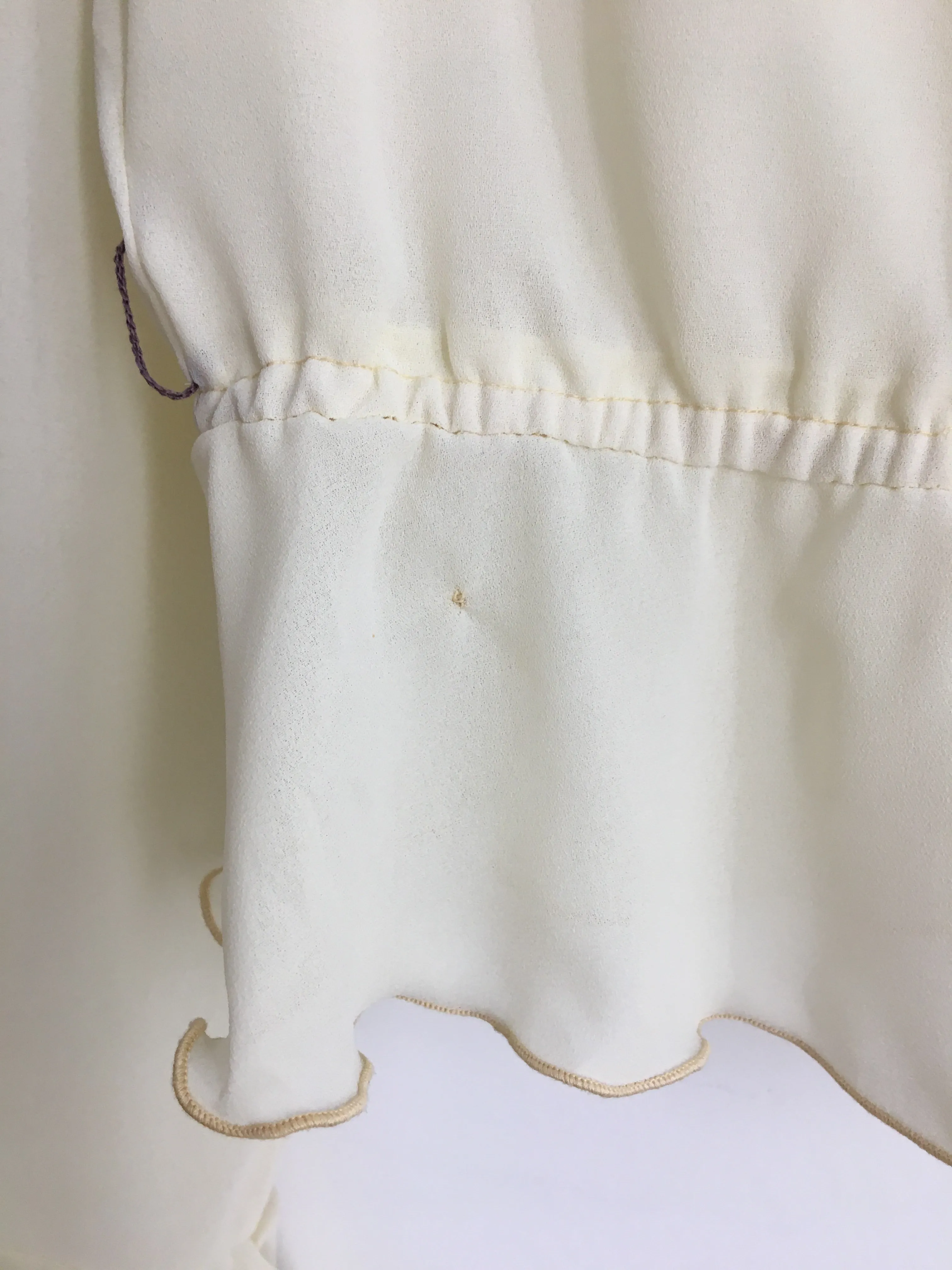 70's SHEER BOLERO WITH LILAC TIE SZ S