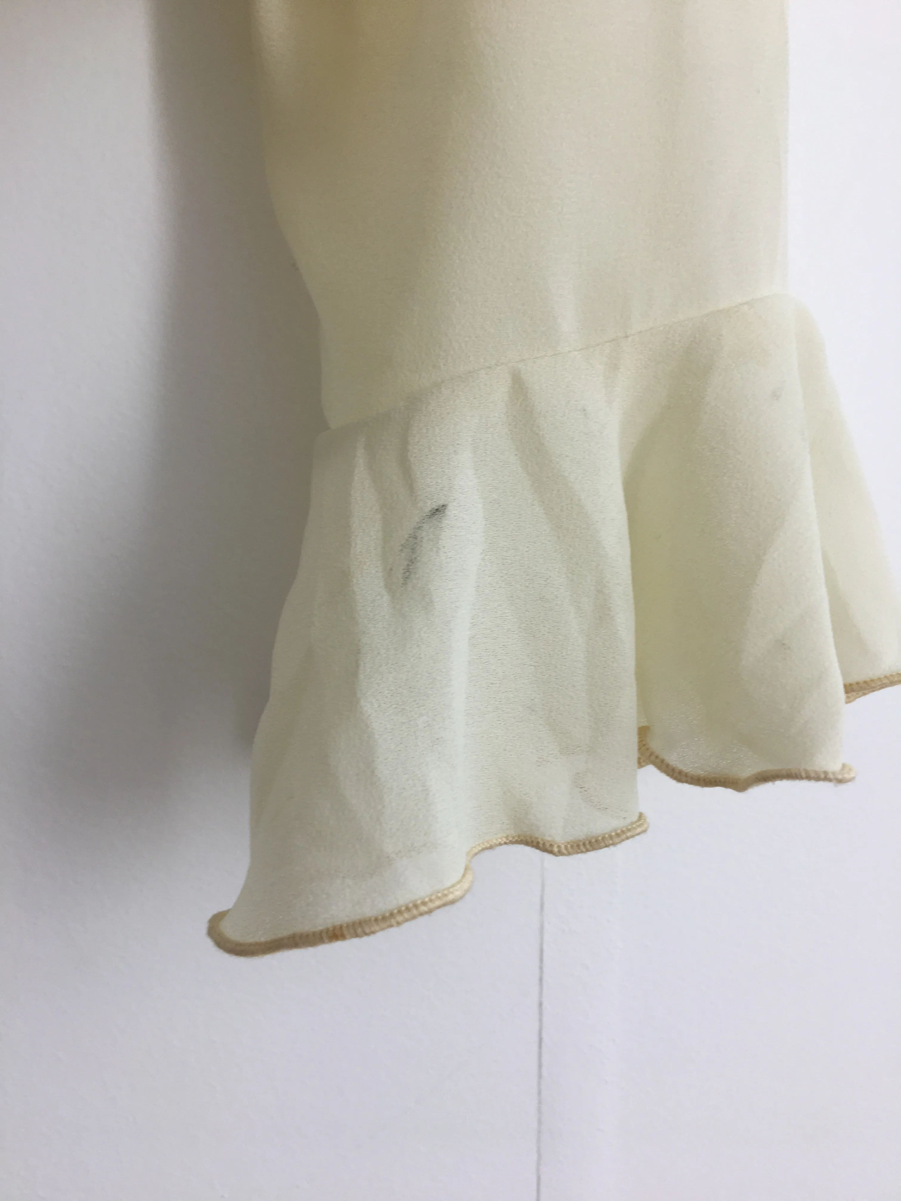 70's SHEER BOLERO WITH LILAC TIE SZ S
