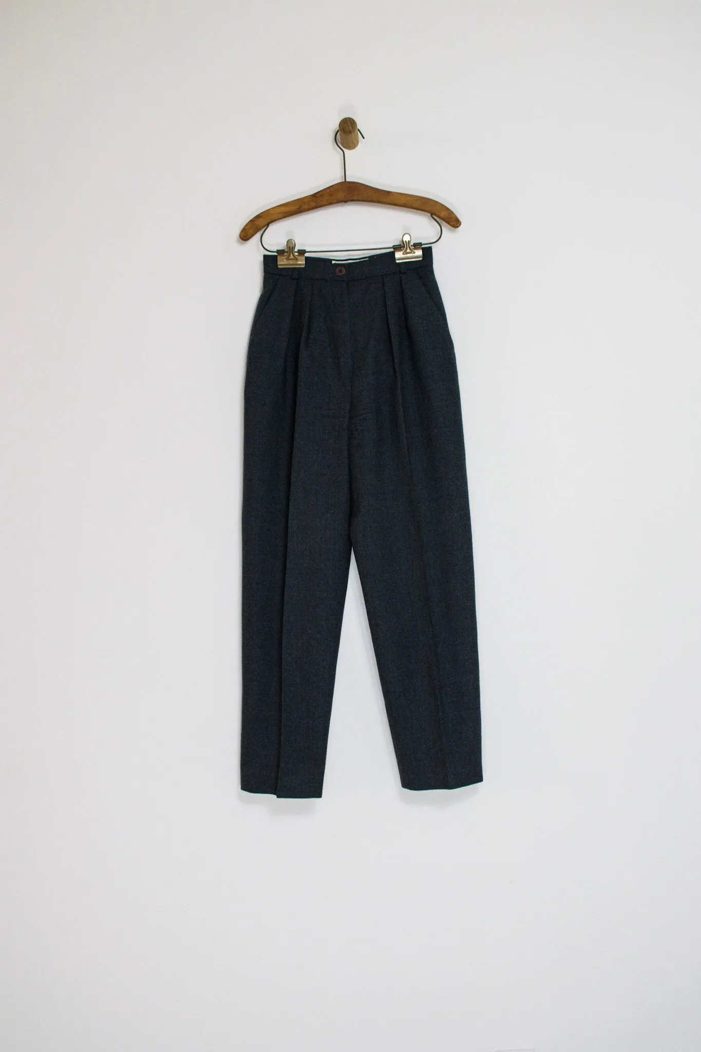 80’s GREY WOOL TROUSERS / 25