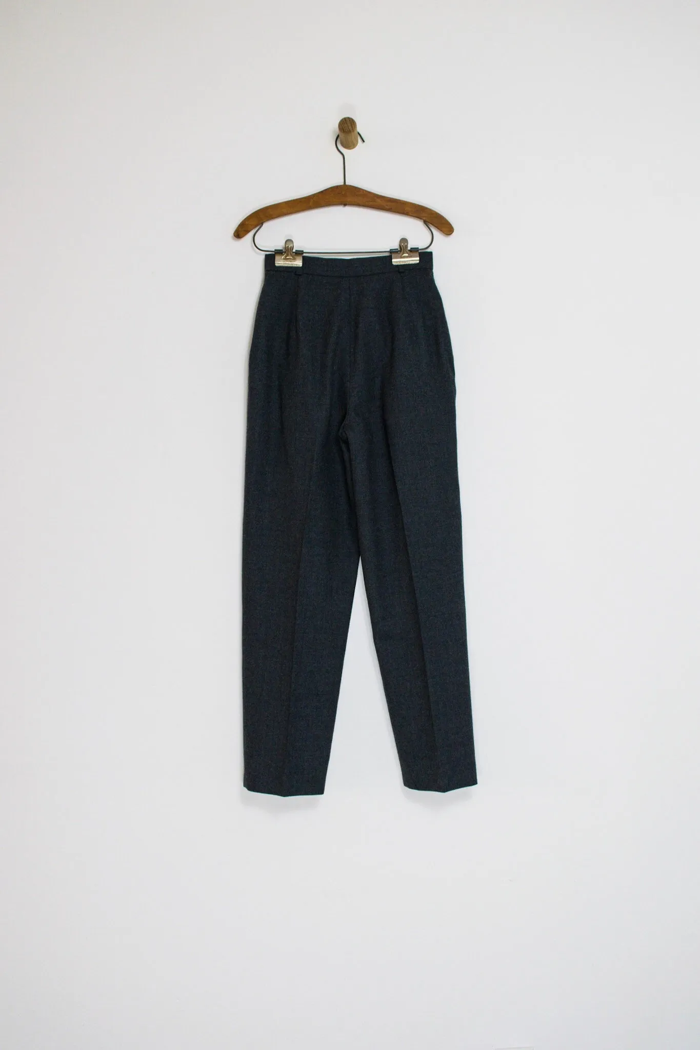 80’s GREY WOOL TROUSERS / 25