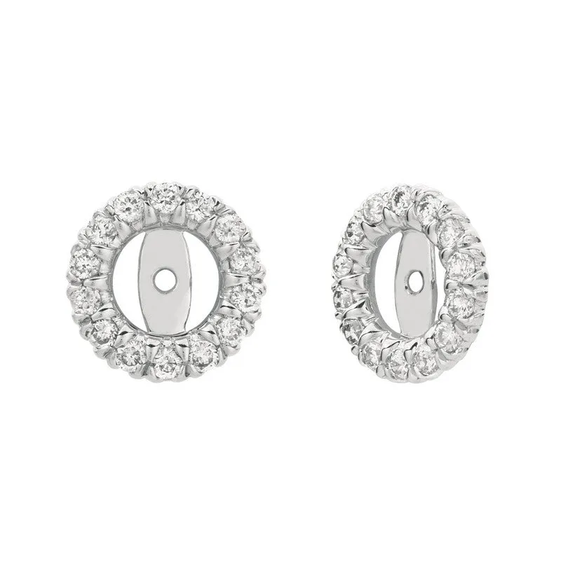 8MM DIAMOND EARRING JACKETS 14K GOLD (0.63 CTW)