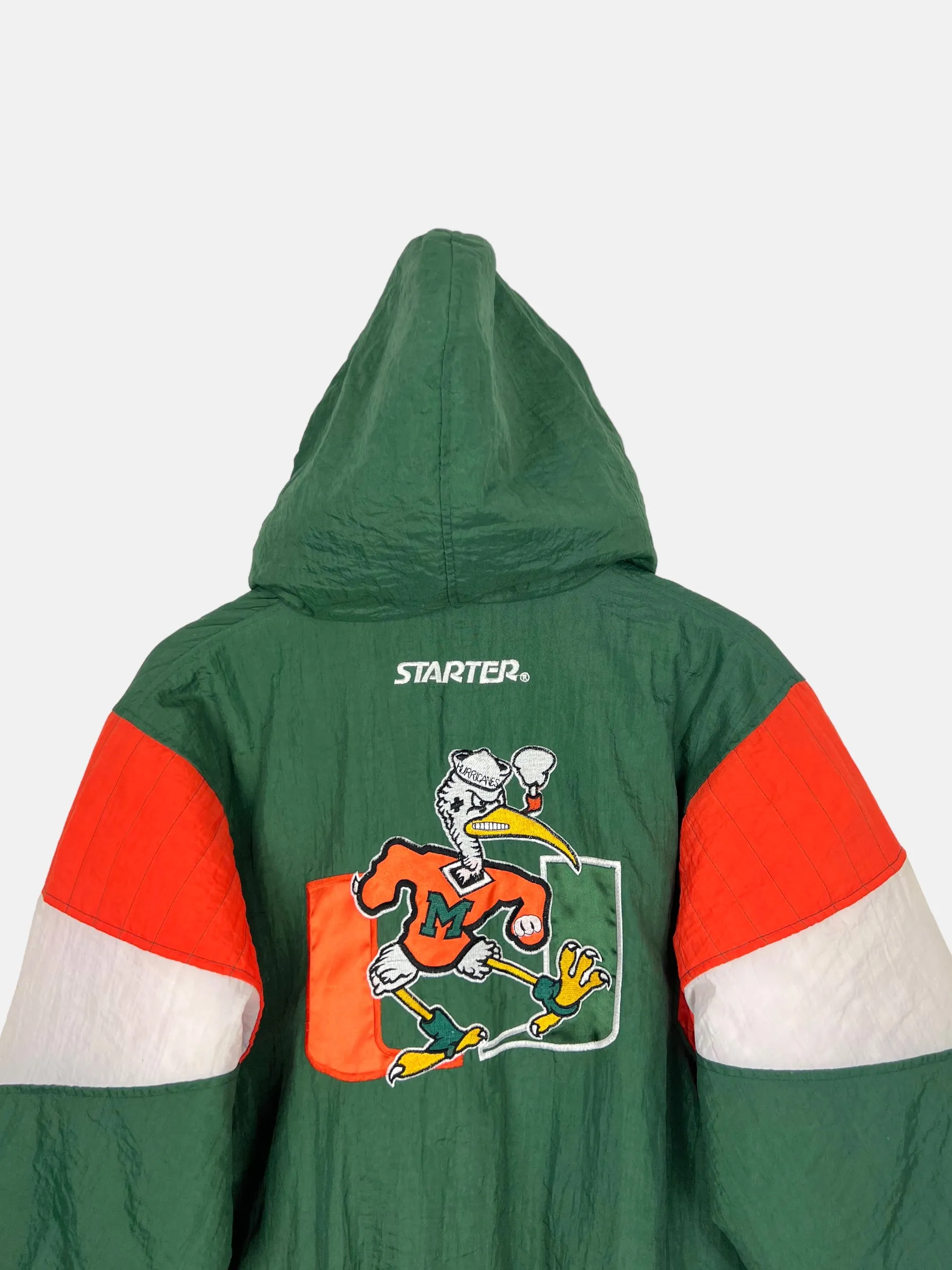 90's Miami Hurricanes Starter Embroidered Puffer Jacket Size 6-8