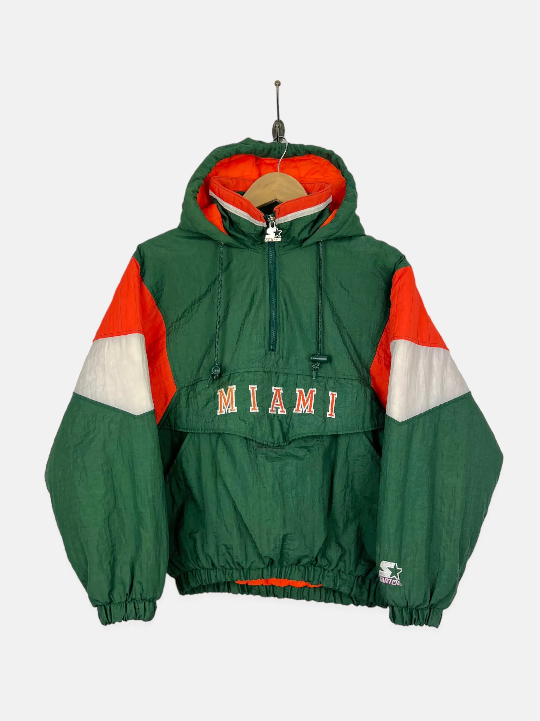 90's Miami Hurricanes Starter Embroidered Puffer Jacket Size 6-8