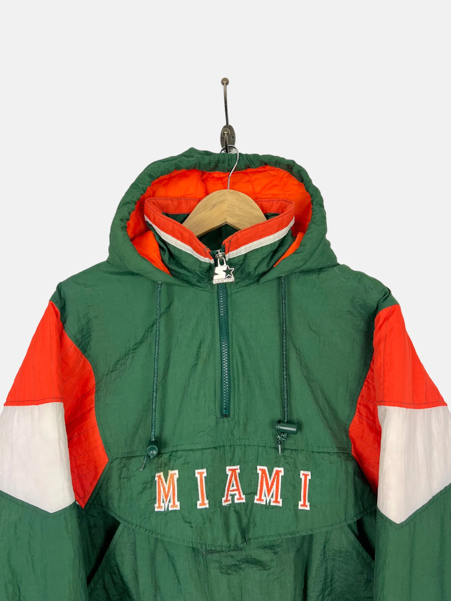 90's Miami Hurricanes Starter Embroidered Puffer Jacket Size 6-8