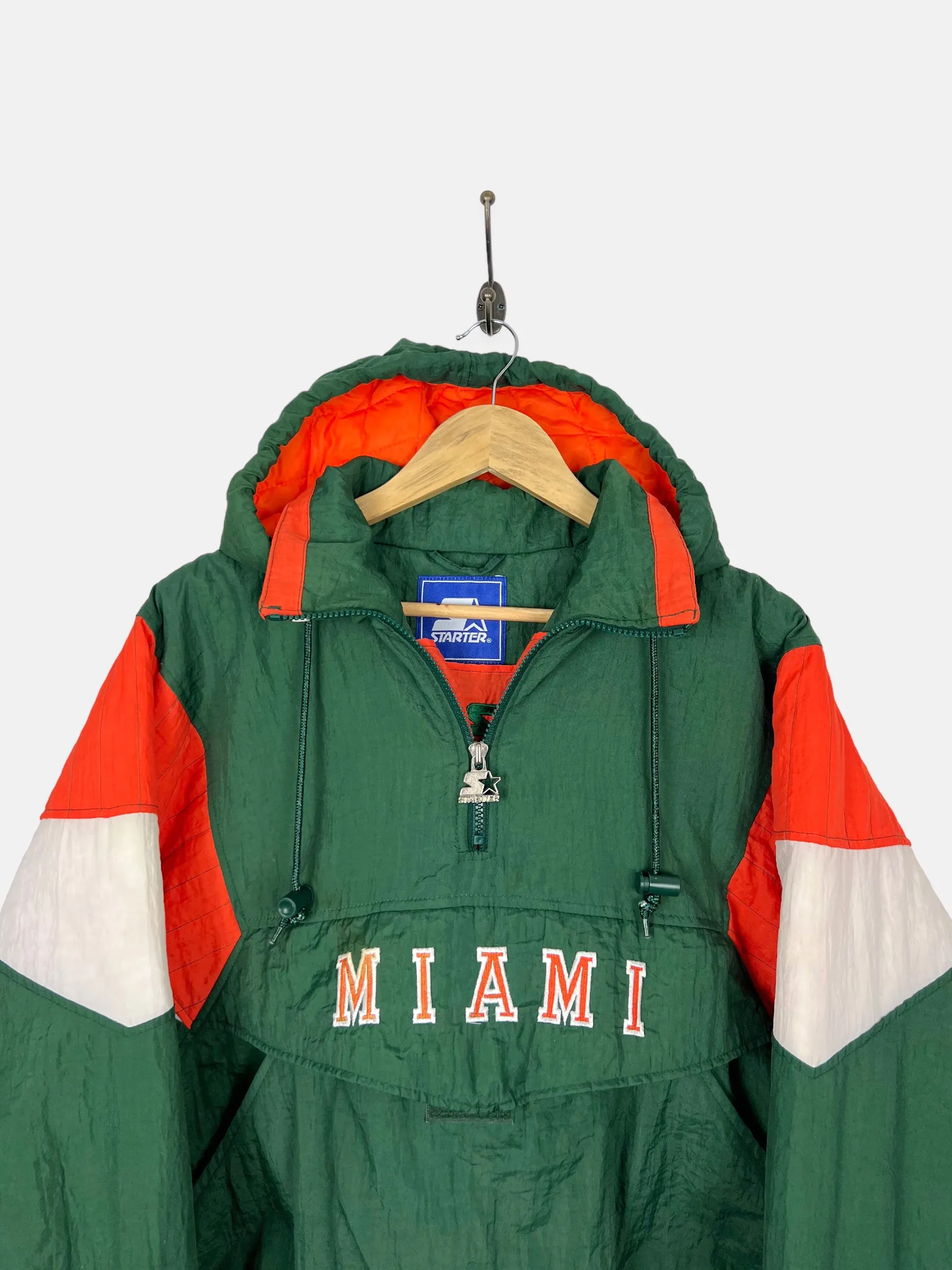 90's Miami Hurricanes Starter Embroidered Puffer Jacket Size 6-8