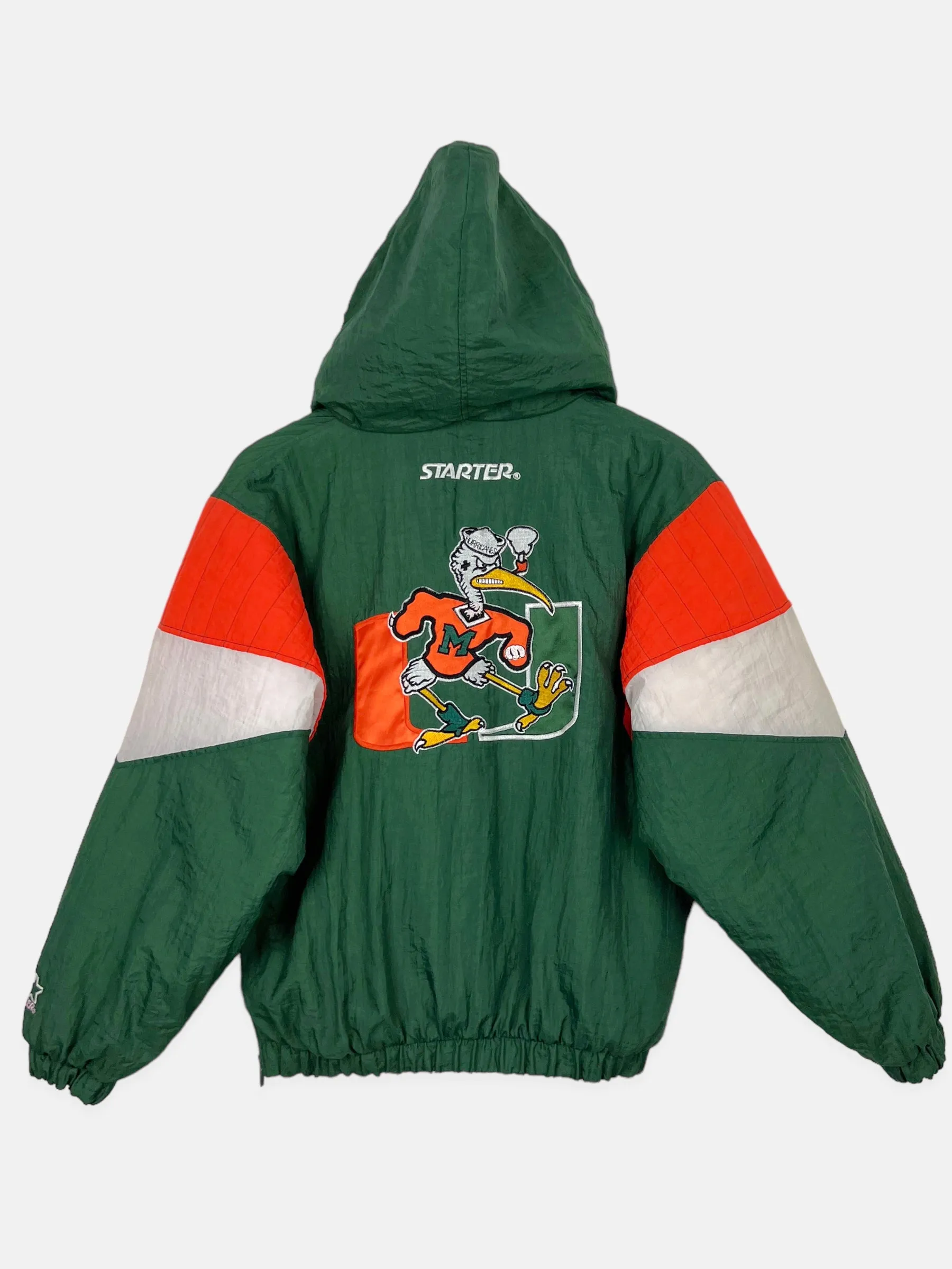90's Miami Hurricanes Starter Embroidered Puffer Jacket Size 6-8