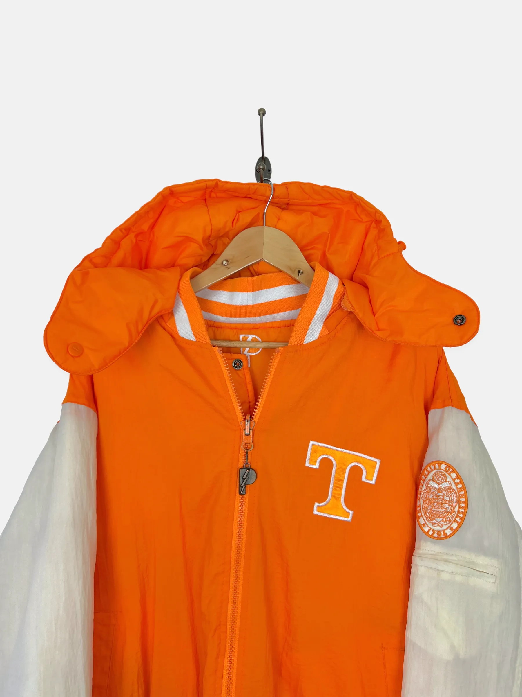 90's Tennessee University Embroidered Reversible Puffer Jacket with Hood Size M-L