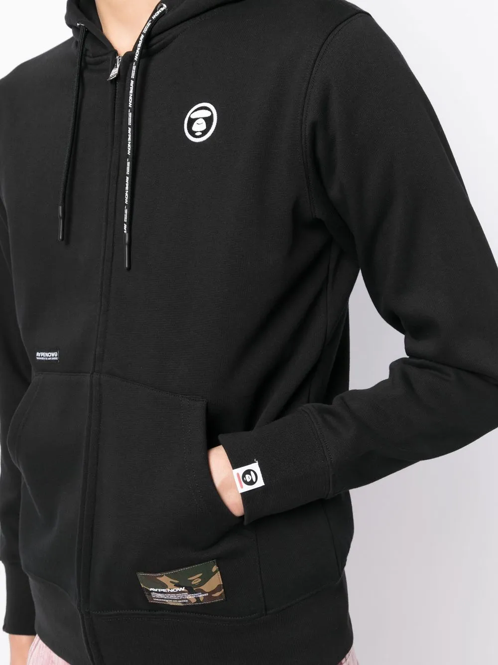 AAPE BY *A BATHING APE® logo-patch drawstring hoodie
