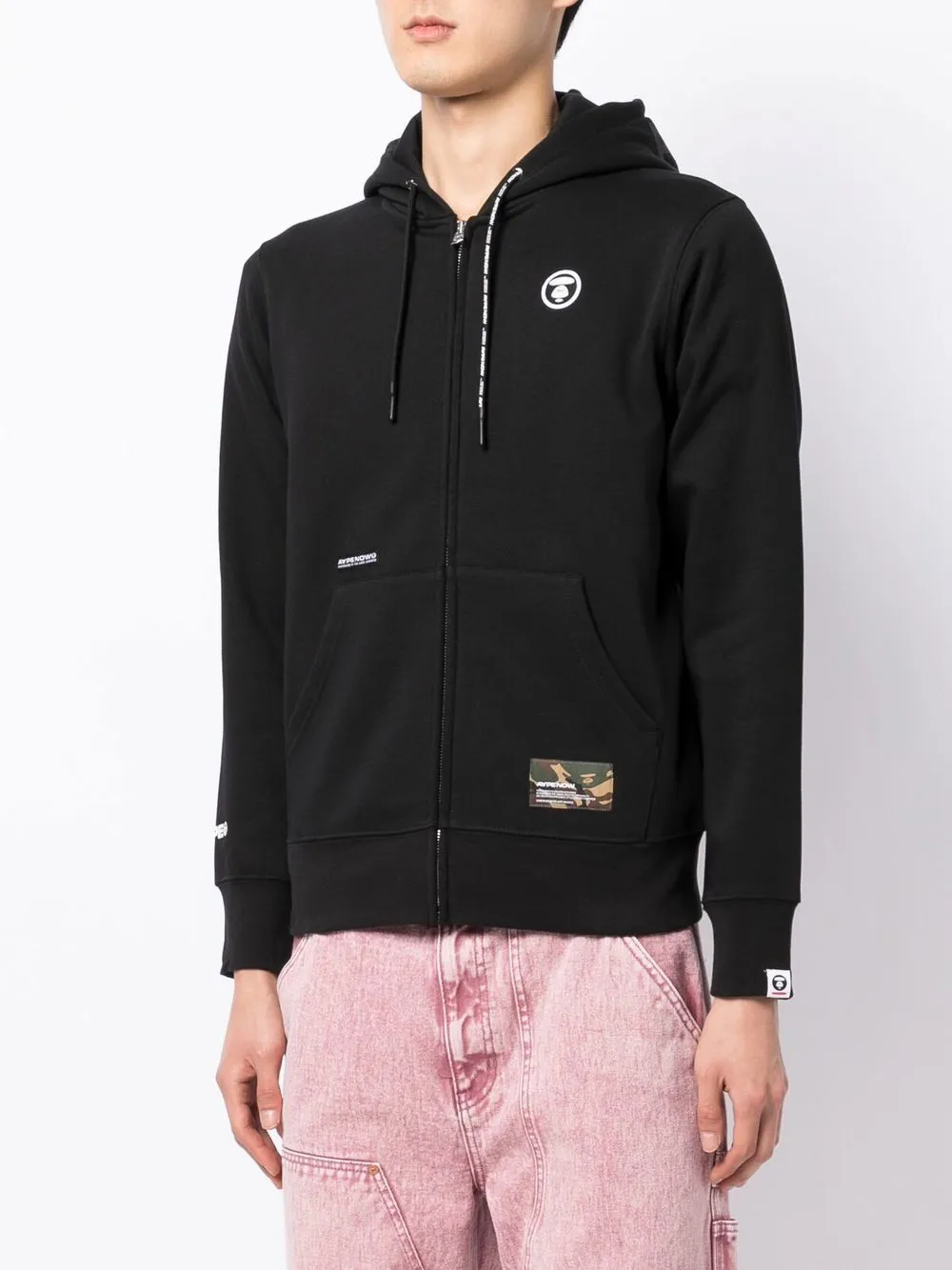 AAPE BY *A BATHING APE® logo-patch drawstring hoodie