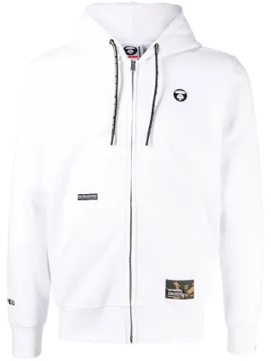 AAPE BY *A BATHING APE® logo-patch drawstring hoodie