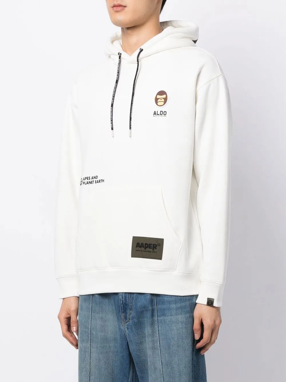 AAPE BY *A BATHING APE® logo-print drawstring hoodie