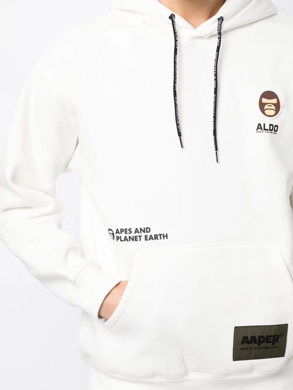 AAPE BY *A BATHING APE® logo-print drawstring hoodie
