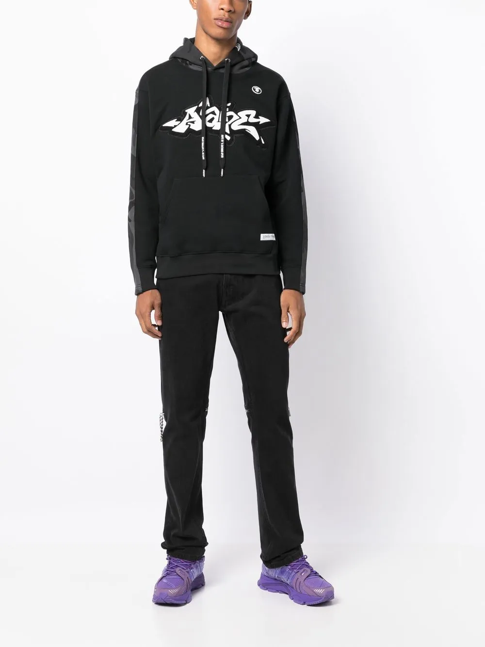 AAPE BY *A BATHING APE® two-tone camouflage hoodie