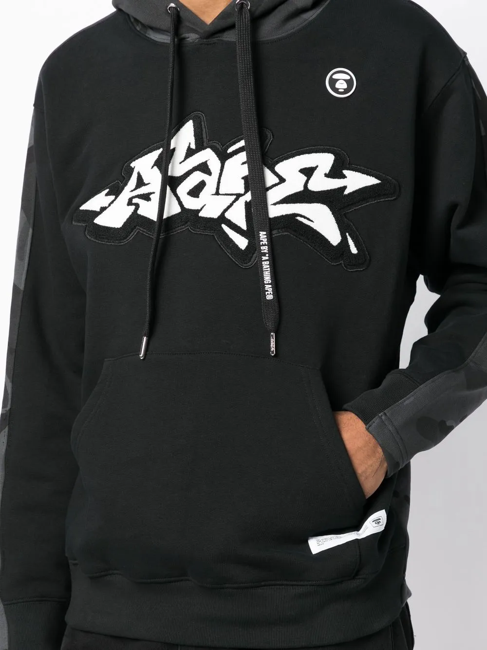 AAPE BY *A BATHING APE® two-tone camouflage hoodie