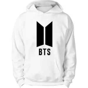 Ace White Bts Pull Over Hoodies womens