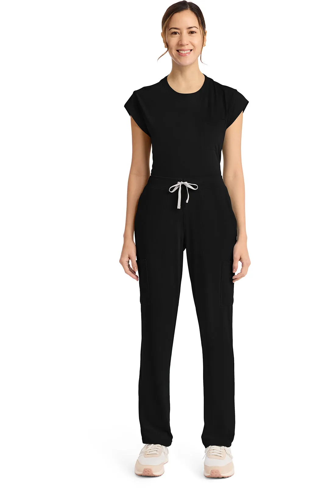 Achieve CK096 Women's 5 Pocket Straight Leg Pant Black