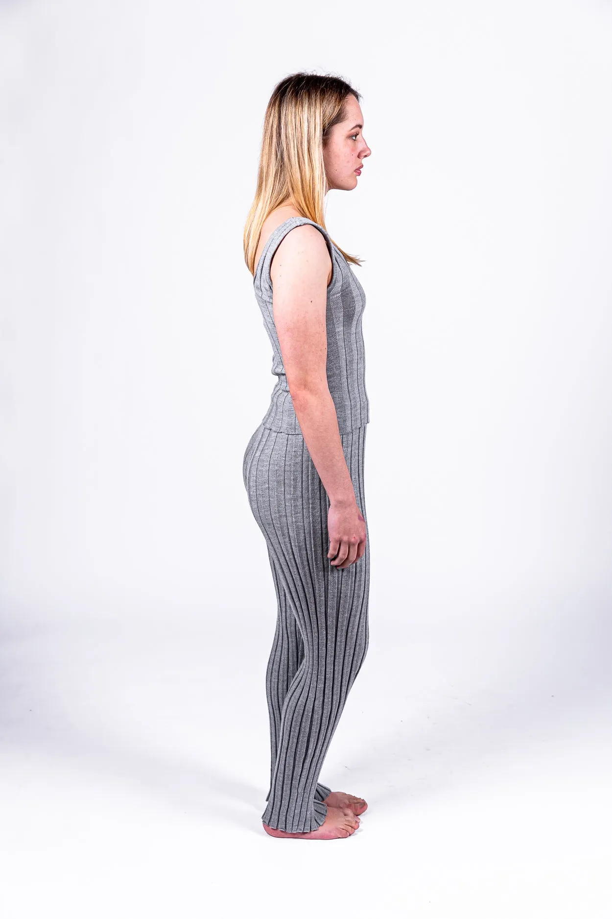 Adler merino wool pants in billow grey