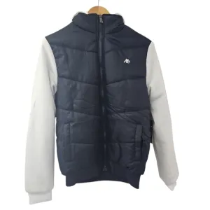 Aeropostale Y2K Inspired Puffer Vest Hooded Sweatshirt Jacket Navy Blue NWT SzS
