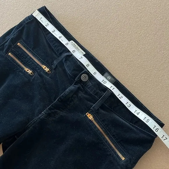 AG Adriano Goldschmied The Moto Stevie Ankle Midrise Straight Corduroy Pant- 31