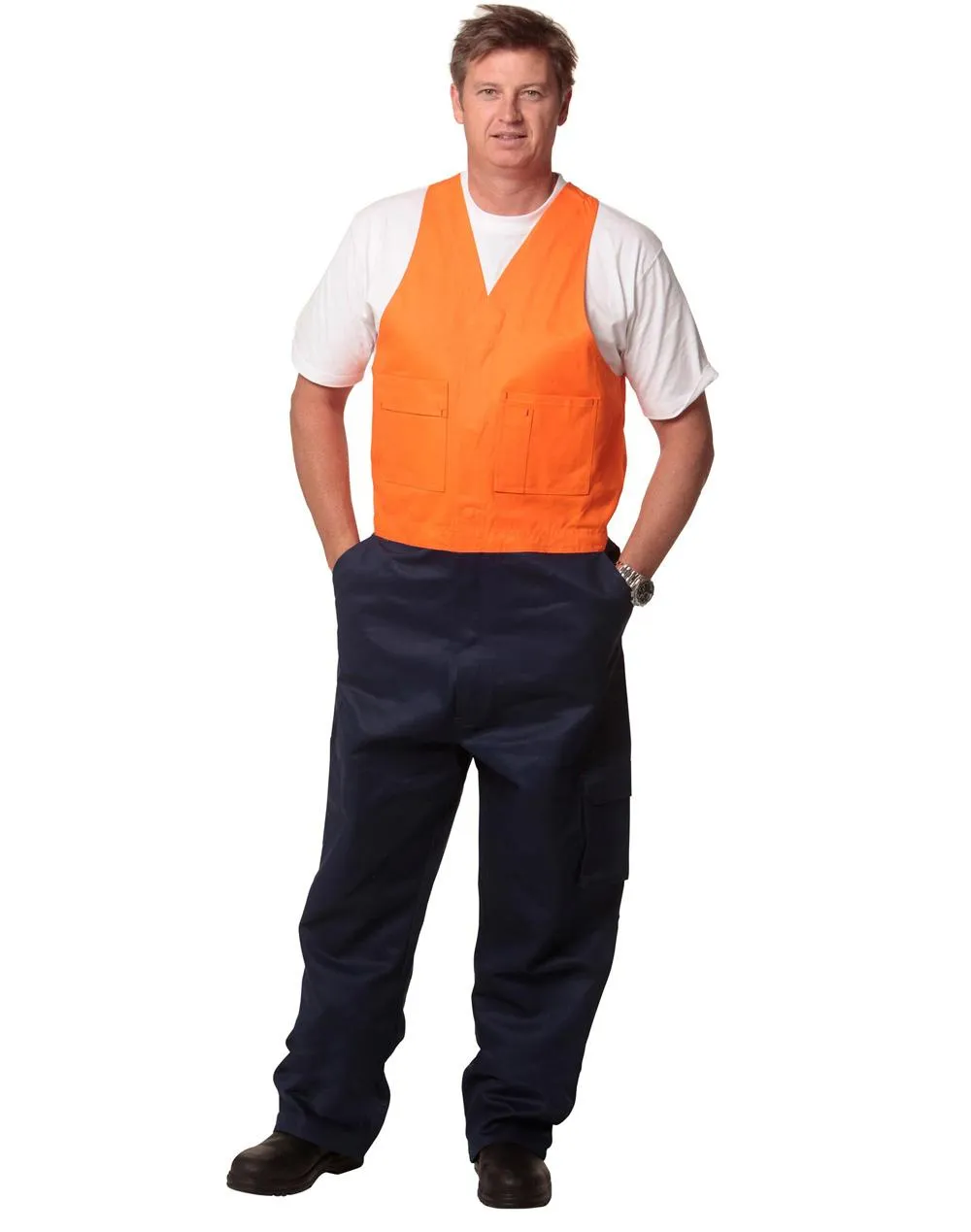 AIW SW201 HI-VIS ACTION BACK MEN'S OVERALL REGULAR SIZE