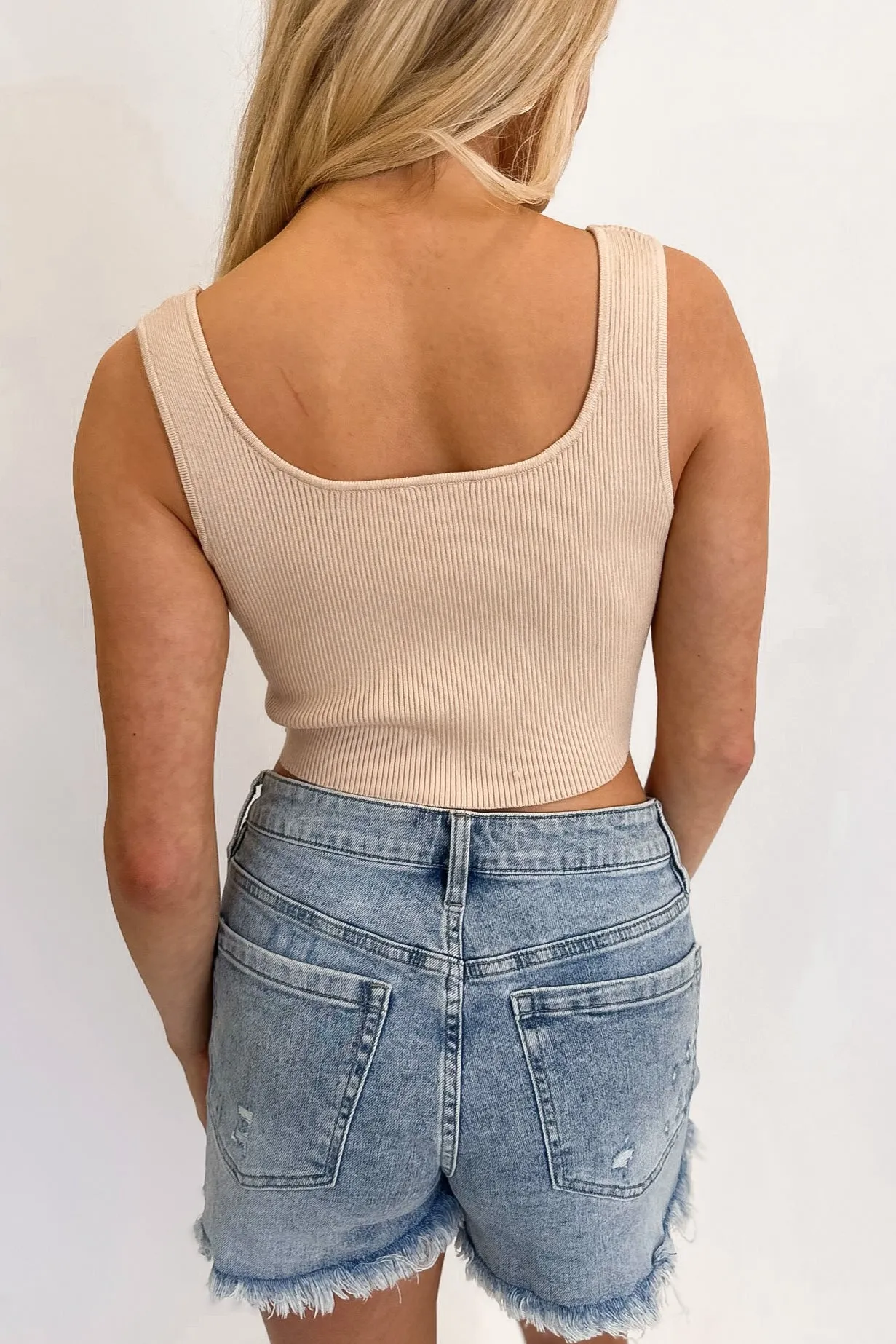 Alaina Crochet Tank Top Cream - FINAL SALE
