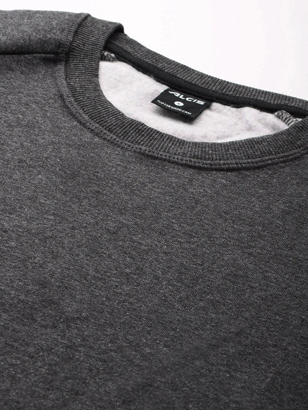 Alcis Women Charcoal Grey Printed Sweatshirt