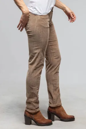 Alma Narrow Straight Leg Cord In Bleached Camel