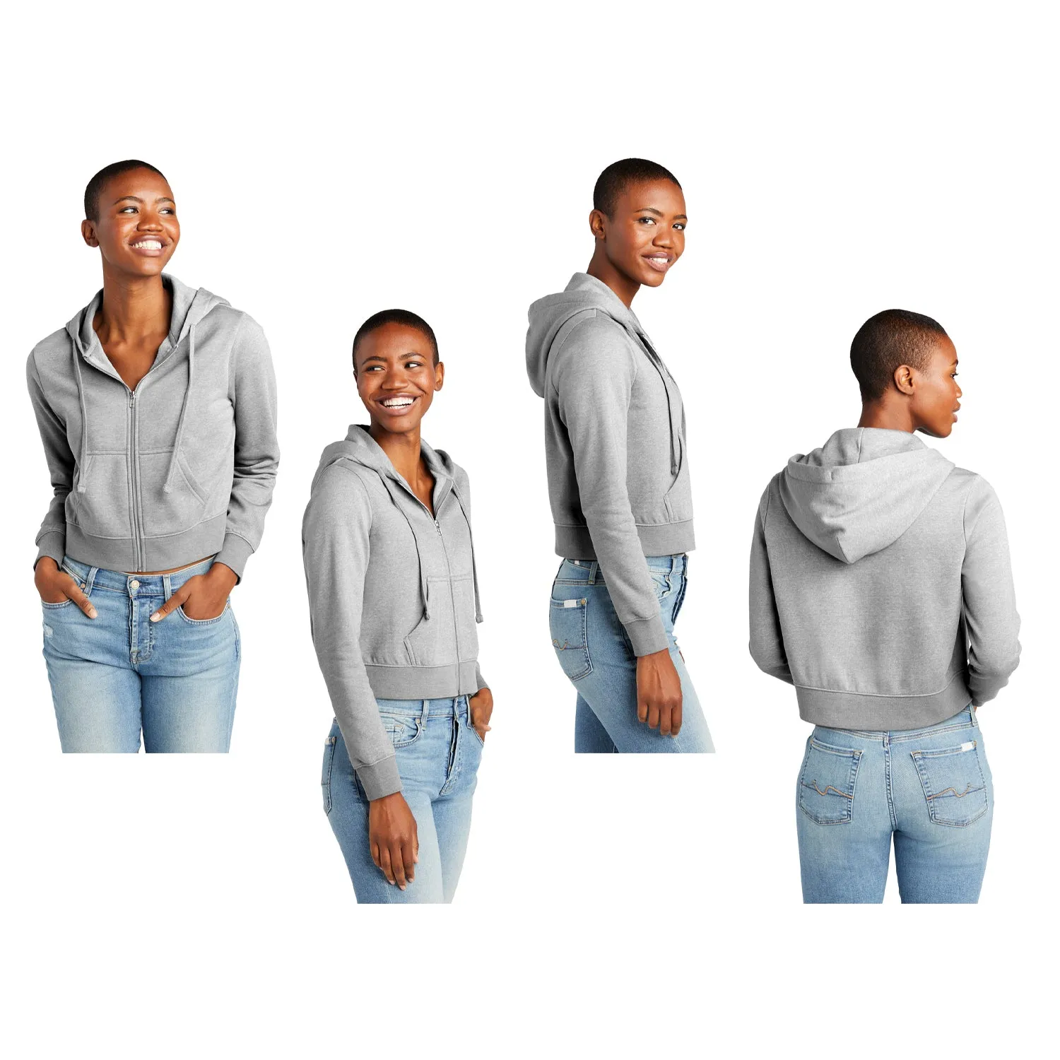 Alpha Phi Omega Cropped Zip Up Hoodie