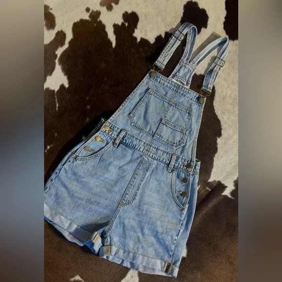 Altar’d State Jean Short Overalls