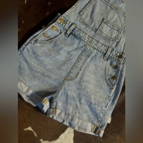 Altar’d State Jean Short Overalls