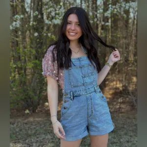 Altar’d State Jean Short Overalls
