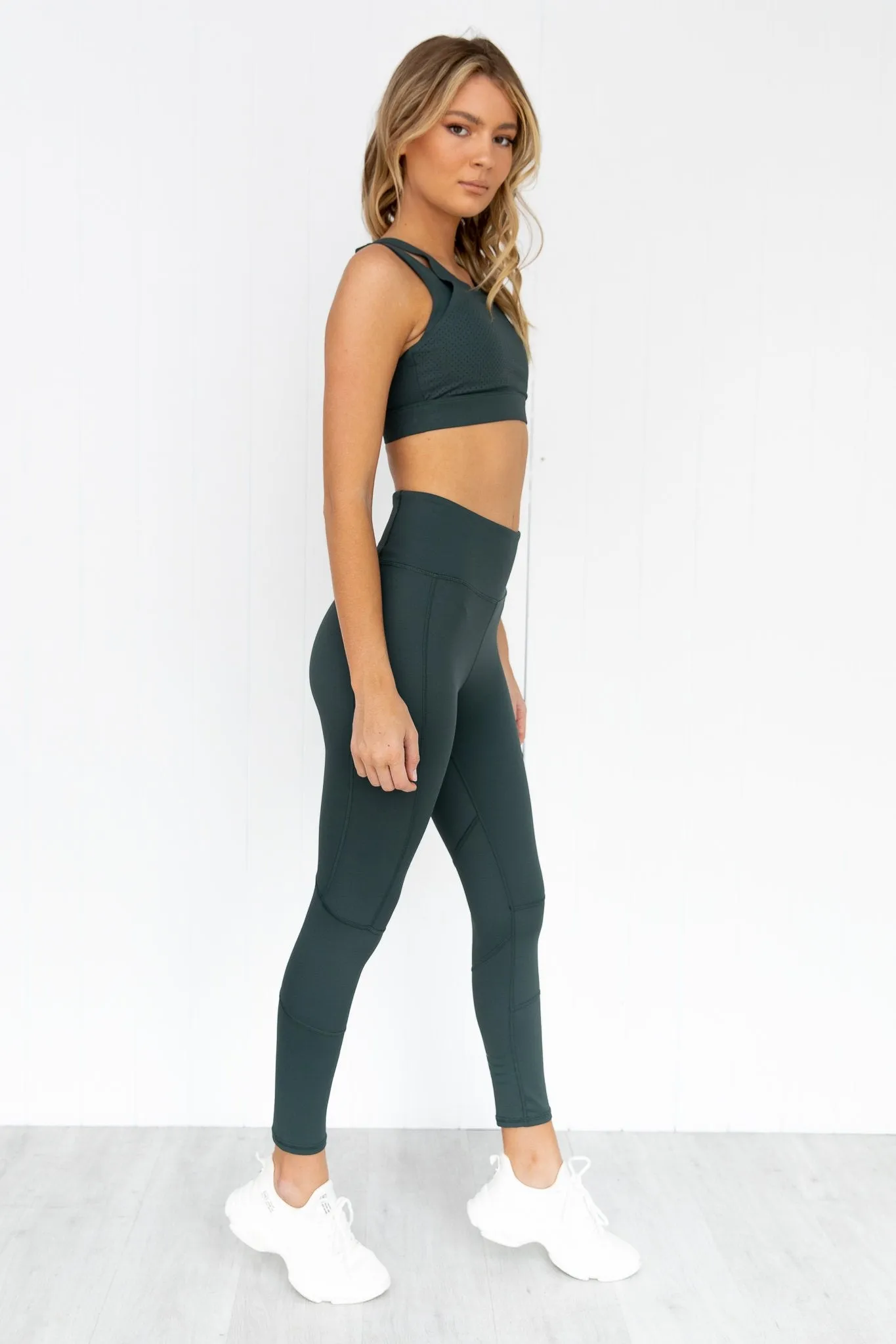 Amber Crop - Smoke Green