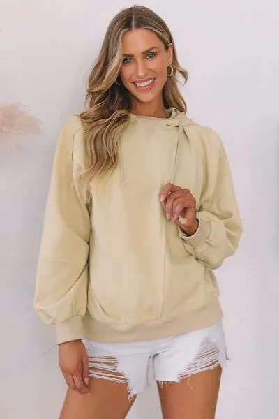 Amber Drawstring Long Sleeve Hoodie