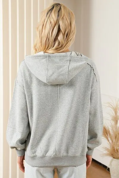 Amber Drawstring Long Sleeve Hoodie