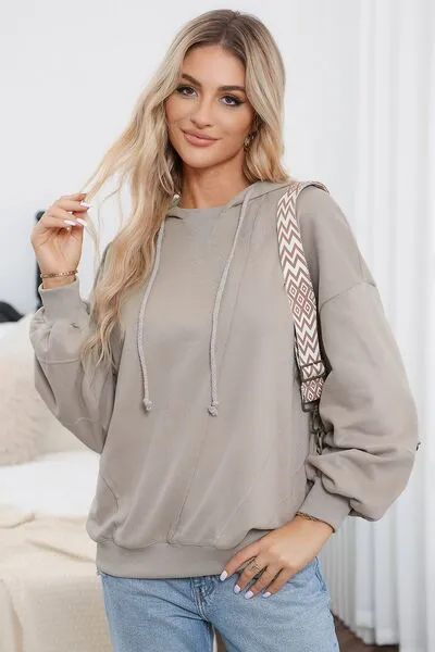 Amber Drawstring Long Sleeve Hoodie