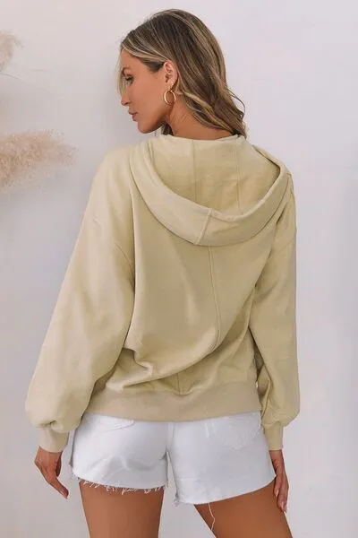 Amber Drawstring Long Sleeve Hoodie