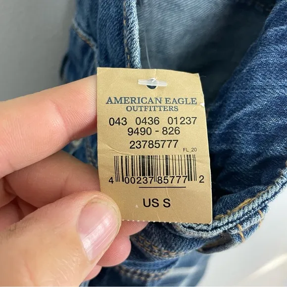 American Eagle Overalls Jeans Womens 90's Boyfriend Casual Size Small